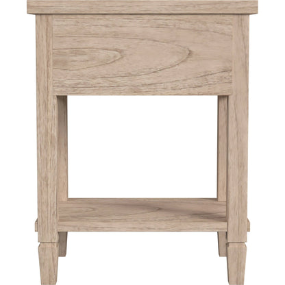 Flagstaff Nightstand by Butler Specialty Company in natural and desert sand. Made from mindi wood: 70%, mdf: 25%, rattan weave cane: 5% in a cottage & farmhouse style.