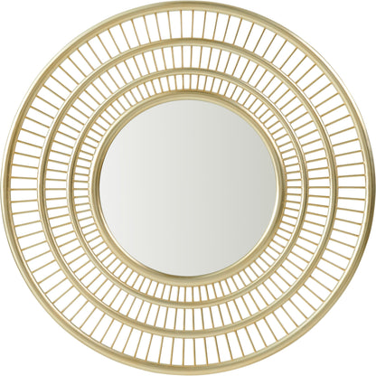 Ambrose Mirror by Tommy Bahama Home in gold. Made from unique in a transitional style.
