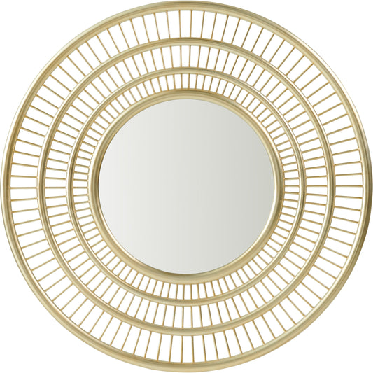 Ambrose Mirror by Tommy Bahama Home in gold. Made from unique in a transitional style.