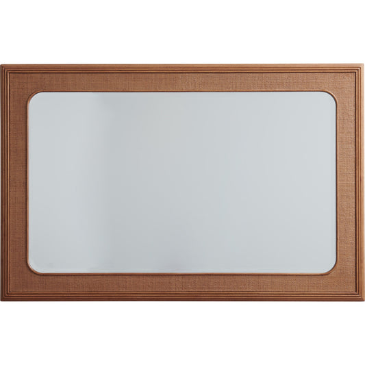 Wood Framed Raffia Mirror by Tommy Bahama Home in sierra. Made from unique in a coastal style.