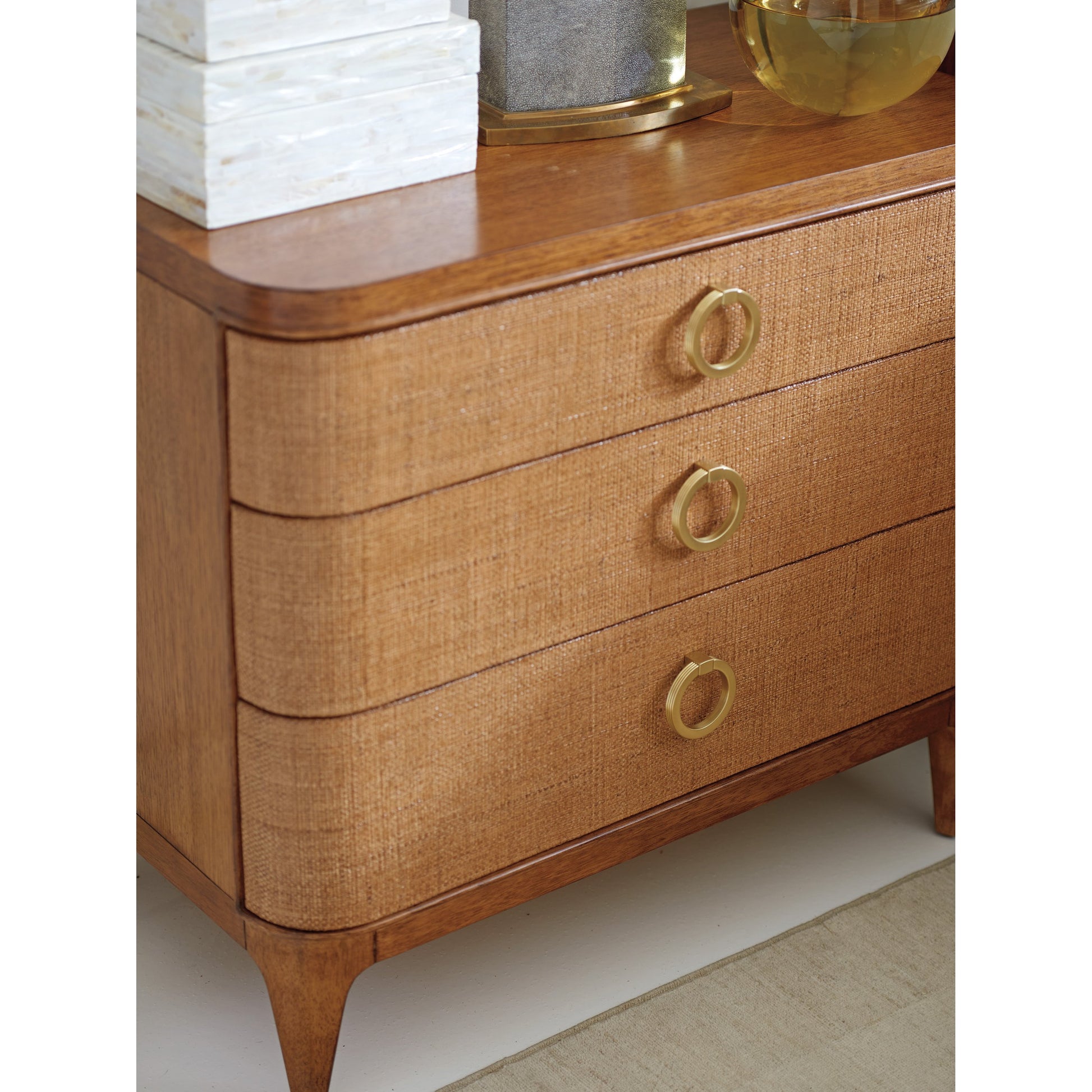 Moreno Nightstand by Tommy Bahama Home in sierra. Made from unique in a transitional style.