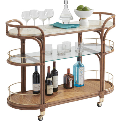 Toscana Bar Cart by Tommy Bahama Home. Made from unique in a traditional style.