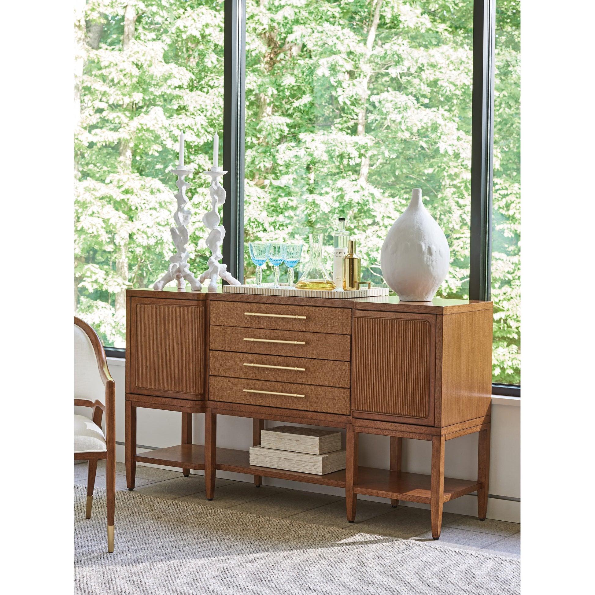 Eagle Falls Sideboard by Tommy Bahama Home in sierra. Made from unique in a transitional style.