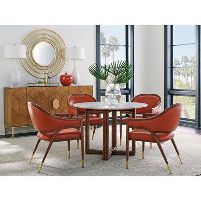 Ambrose Mirror by Tommy Bahama Home in gold. Made from unique in a transitional style.