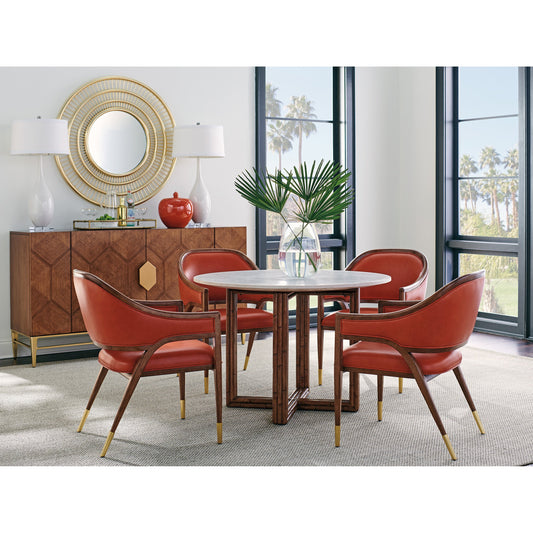 Jameson Arm Chair by Tommy Bahama Home in sienna. Made from unique in a transitional style.