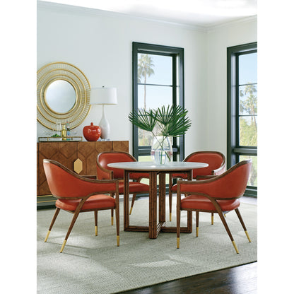 Ambrose Mirror by Tommy Bahama Home in gold. Made from unique in a transitional style.