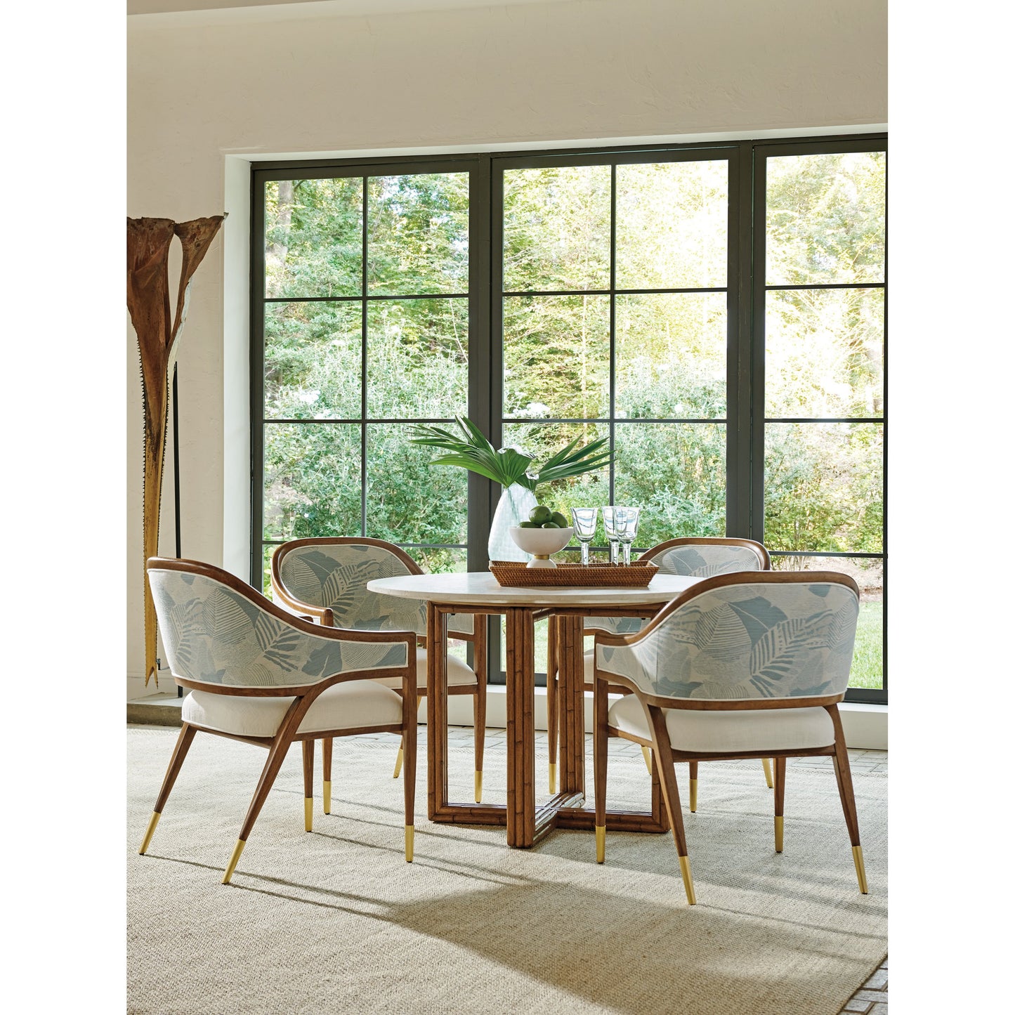 001 SI-1823492 | Lifestyle | Arcadia Breakfast Table by Tommy Bahama Home in anticato. Made from unique in a transitional style.