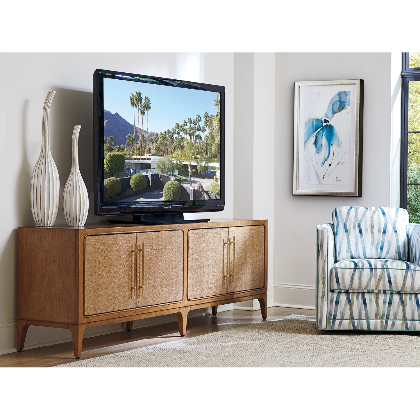001 SI-1823554 | Lifestyle | Sierra Madre Media Console by Tommy Bahama Home in sierra. Made from unique in a transitional style.