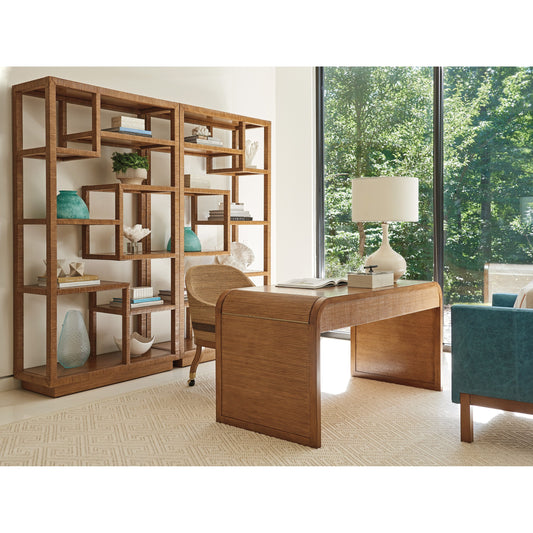 Montclair Writing Desk by Tommy Bahama Home in sierra. Made from unique in a transitional style.