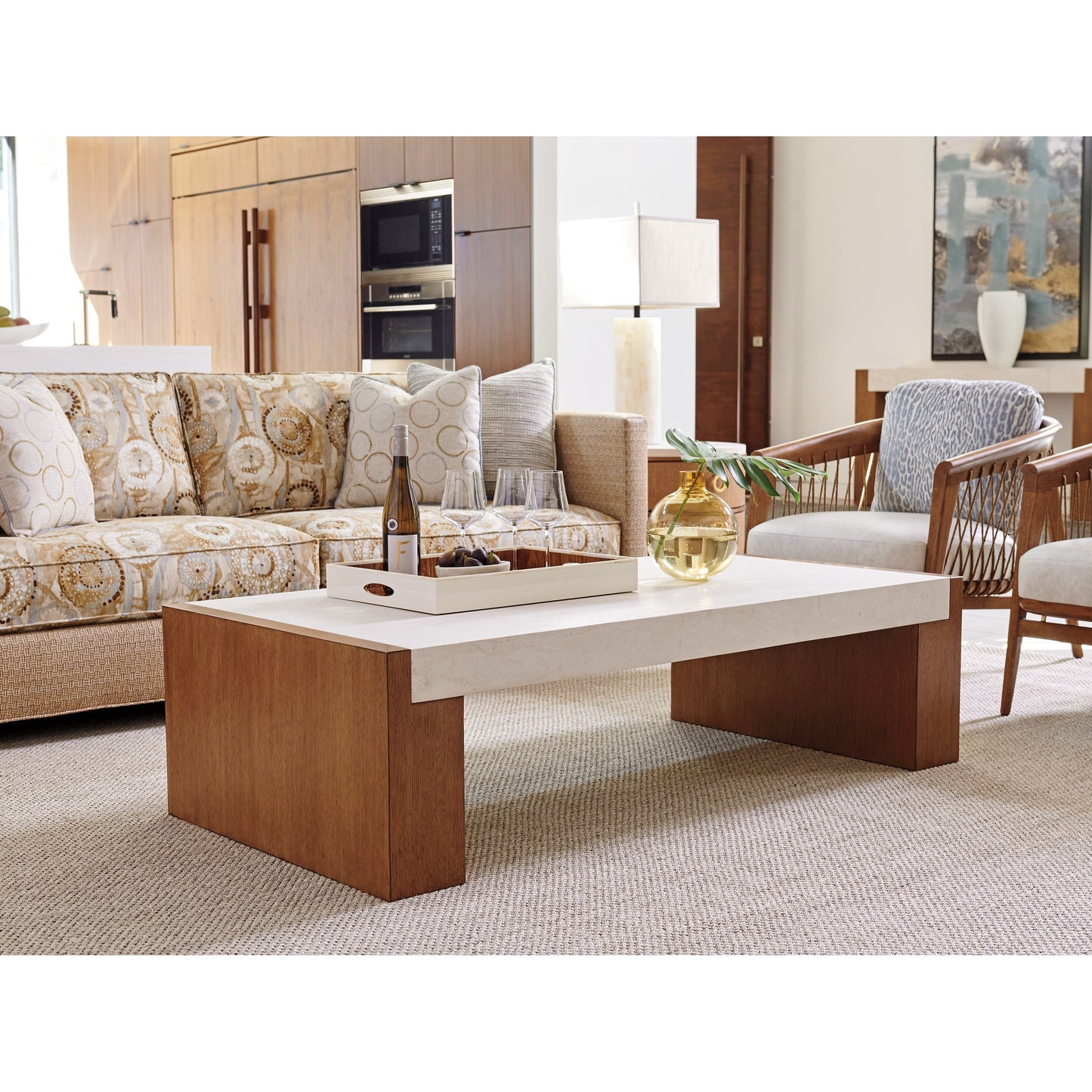 003 SI-1823511 | Lifestyle | Eldorado Cocktail Table by Tommy Bahama Home in sierra. Made from unique in a transitional style.
