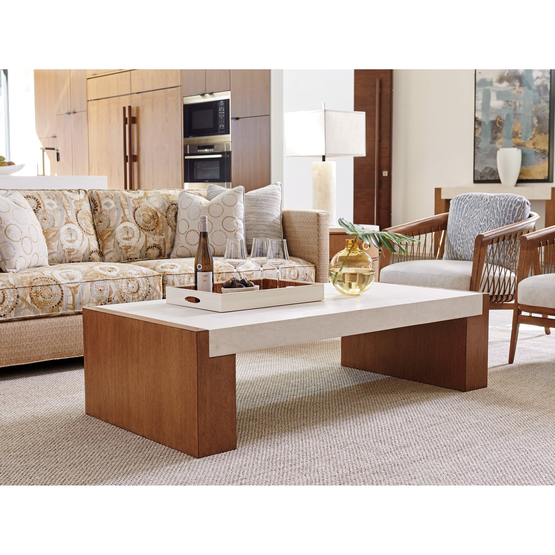 Eldorado Cocktail Table by Tommy Bahama Home in sierra. Made from unique in a transitional style.