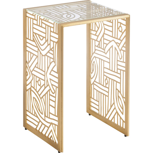 Redford Accent Table by Tommy Bahama Home in gold. Made from unique in a modern style.