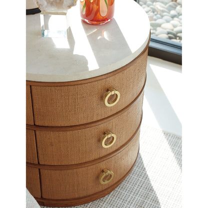 Banning Raffia Lamp Table by Tommy Bahama Home. Made from unique in a transitional style.