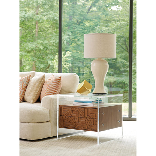 Arden Lamp Table by Tommy Bahama Home in sierra. Made from unique in a modern style.