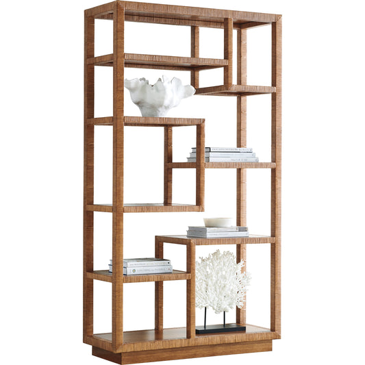Bryce Etagere by Tommy Bahama Home in sierra. Made from unique in a coastal style.
