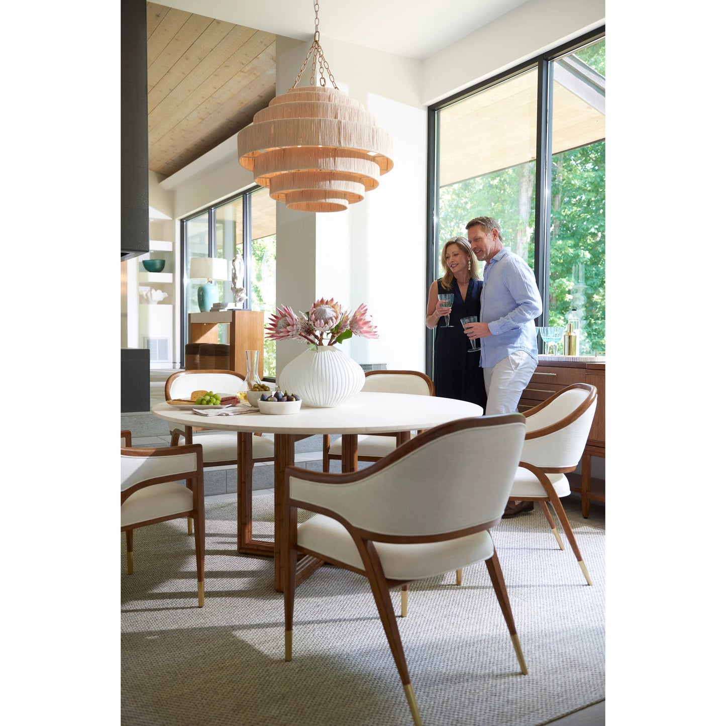 008 SI-1823492 | Lifestyle | Arcadia Breakfast Table by Tommy Bahama Home in anticato. Made from unique in a transitional style.