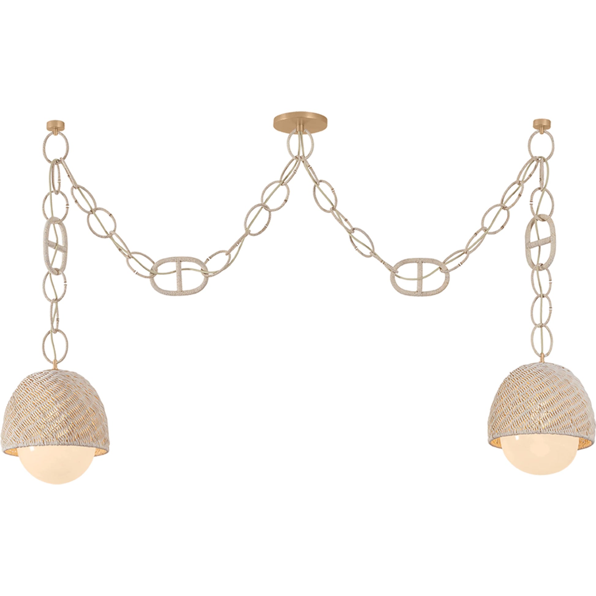 Piasu Linear by Corbett in champagne leaf. Made from abaca, natural woven in a unique style.