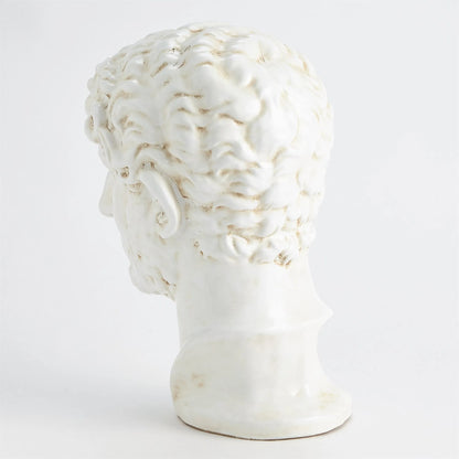 Hadrian Bust by Global Views in white. Made from unique in a modern style.