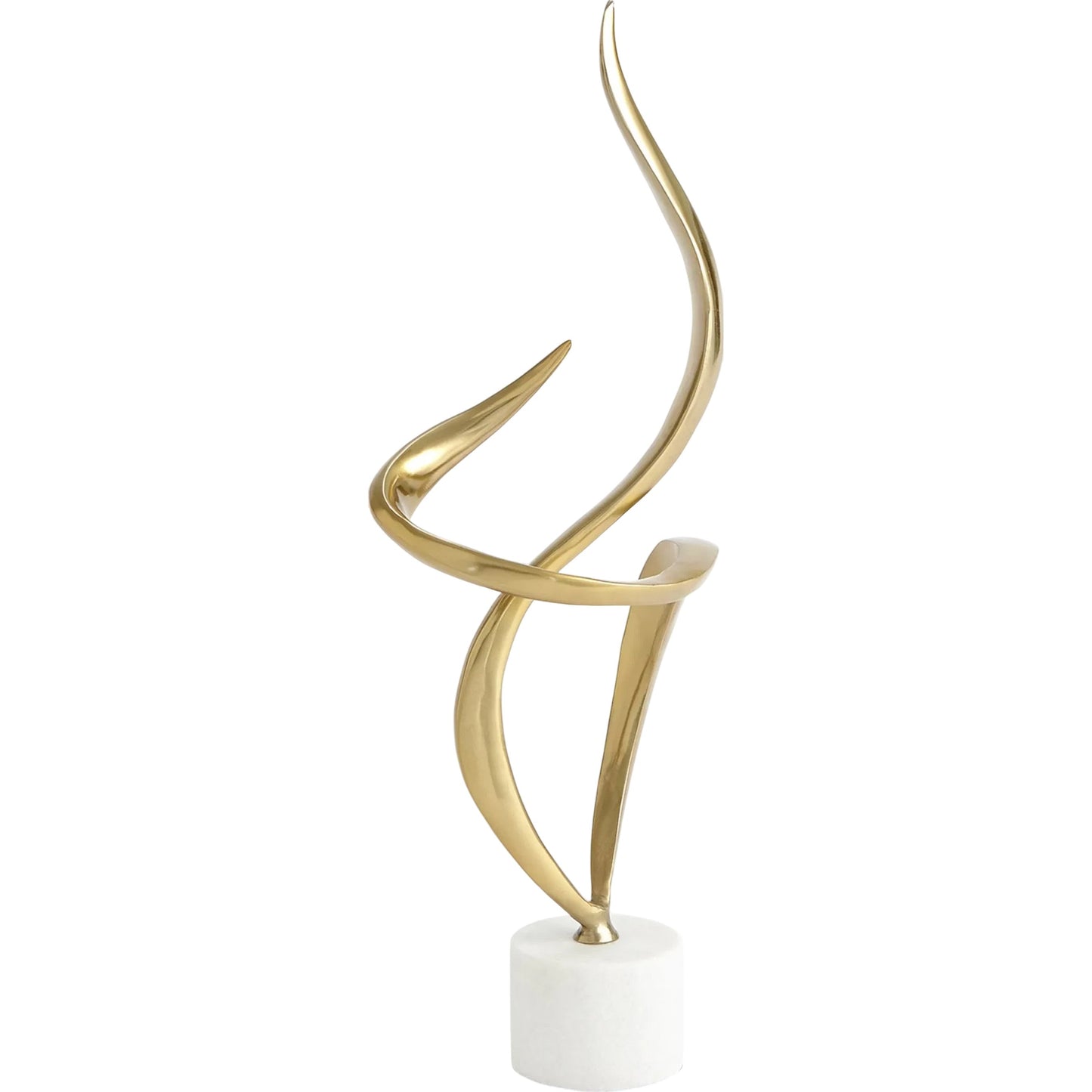 001 SI-2324522 | Primary Silo | Swirl Metal Sculpture by Global Views in brass and marble. Made from unique in a transitional style.