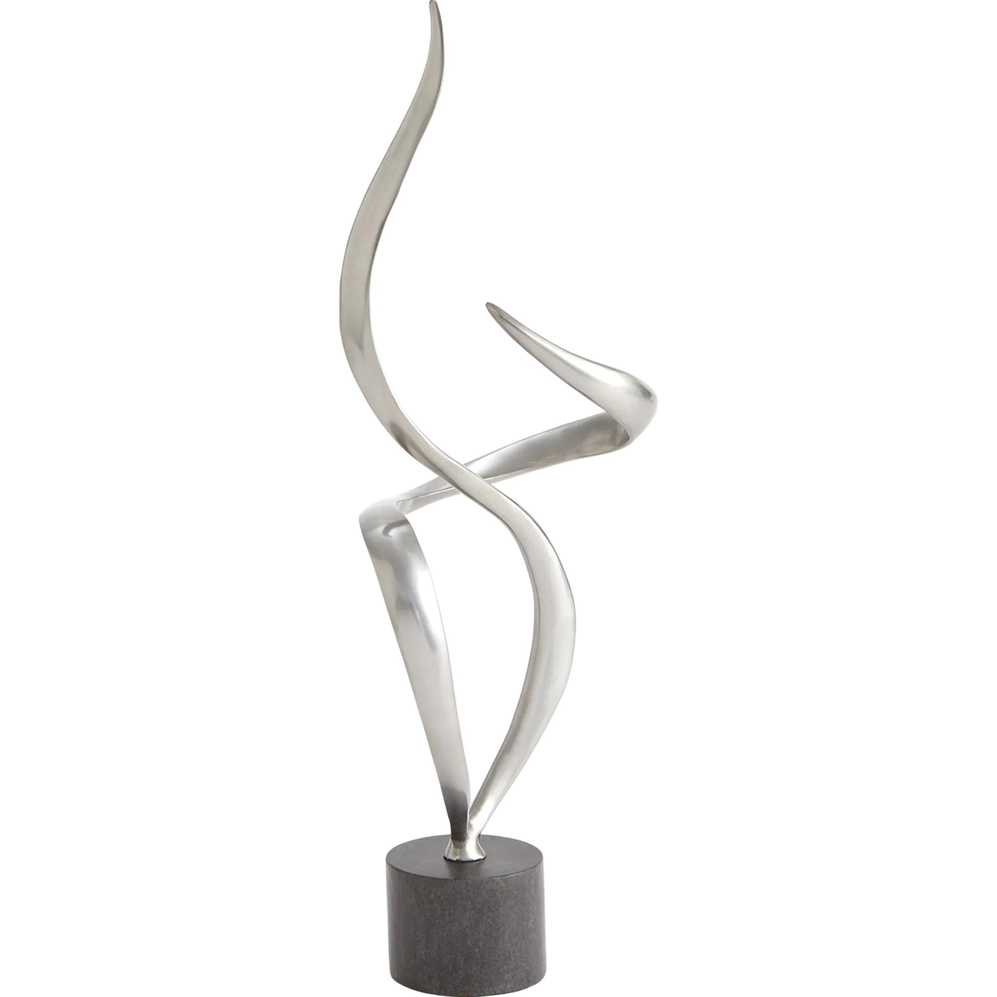 Swirl Metal Sculpture by Global Views in brass and marble. Made from unique in a transitional style.