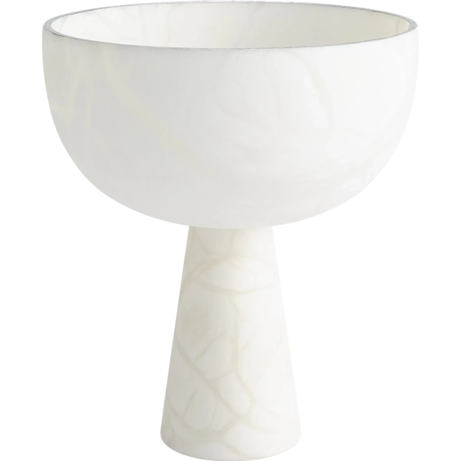 Footed Alabaster Bowl with Silver by Global Views in silver. Made from unique in a unique style.