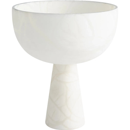 001 SI-2323589 | Primary Silo | Footed Alabaster Bowl with Silver by Global Views in silver. Made from unique in a unique style.