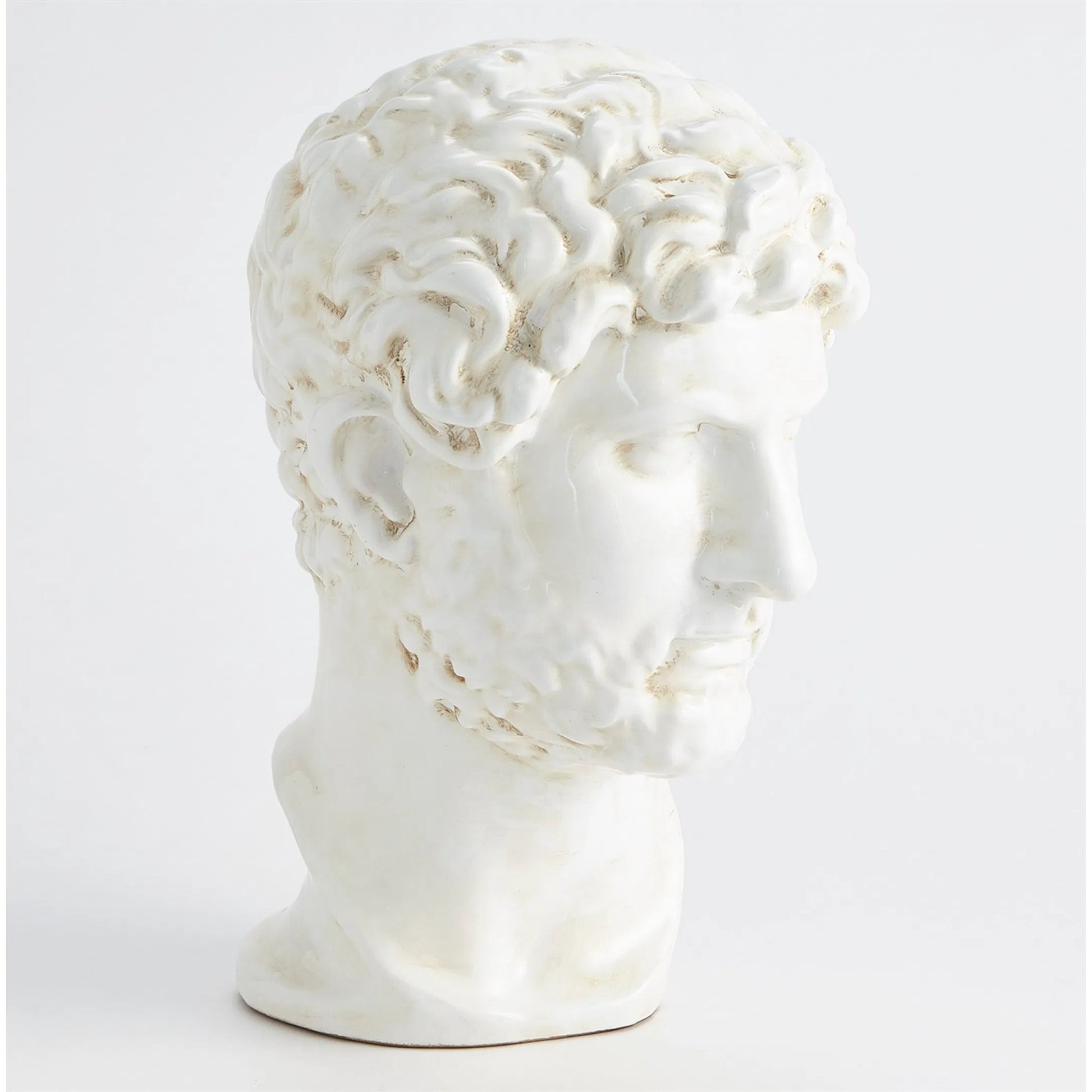 Hadrian Bust by Global Views in white. Made from unique in a modern style.