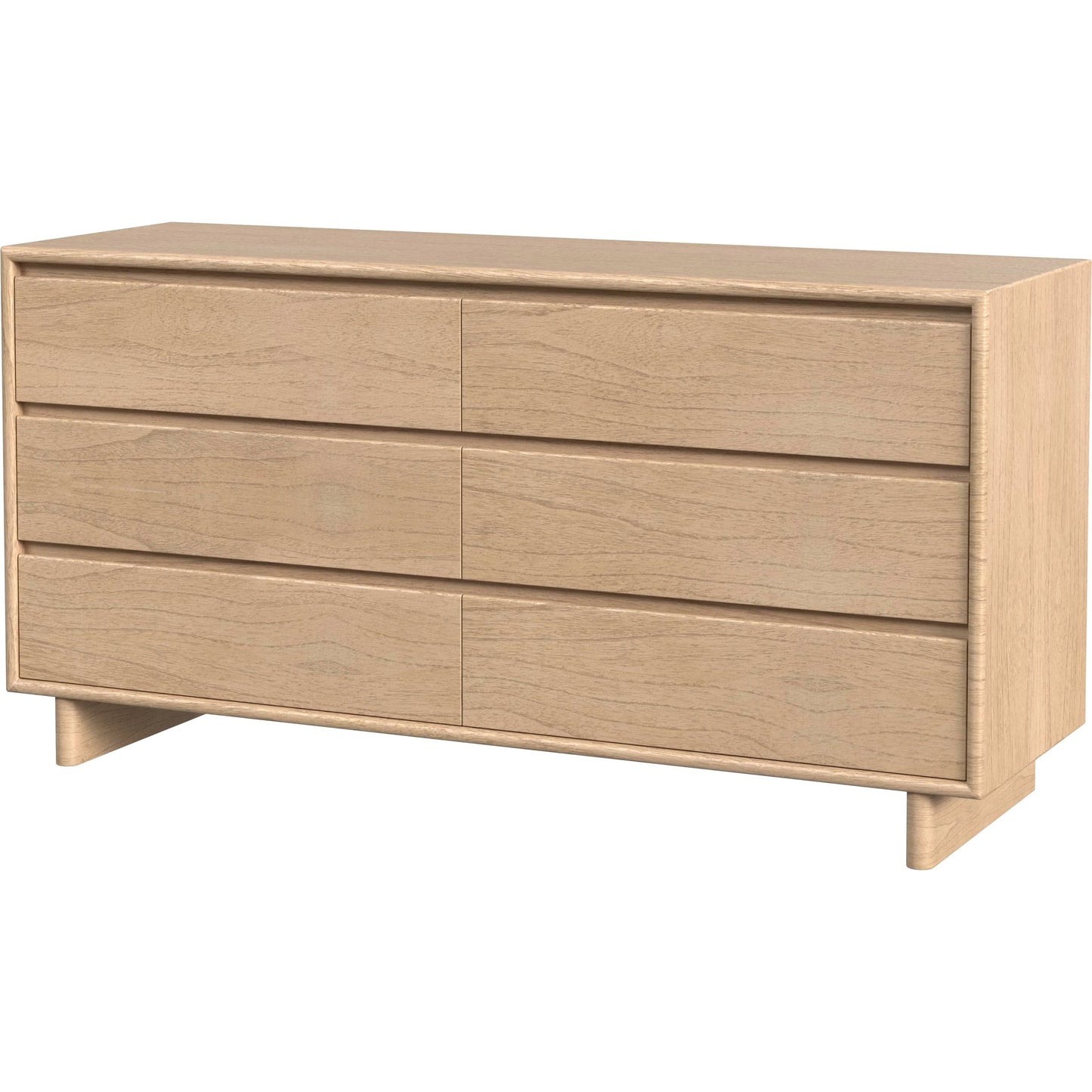 001 SI-2333945 | Primary Silo | Halmstad 6 Drawer Dresser by Butler Specialty Company in light brown. Made from mdf: 50%, mindi wood: 40%, mindi veneer: 10% in a unique style.