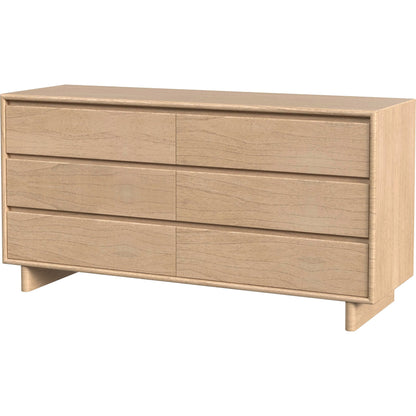 Halmstad 6 Drawer Dresser by Butler Specialty Company in light brown. Made from mdf: 50%, mindi wood: 40%, mindi veneer: 10% in a unique style.