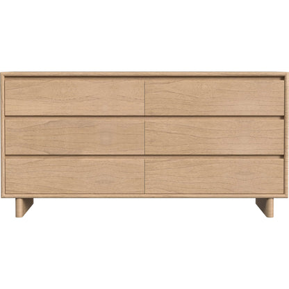Halmstad 6 Drawer Dresser by Butler Specialty Company in light brown. Made from mdf: 50%, mindi wood: 40%, mindi veneer: 10% in a unique style.