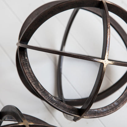 Galenna I Circular Decorative Orb by Mercana in black. Made from unique in a modern style.