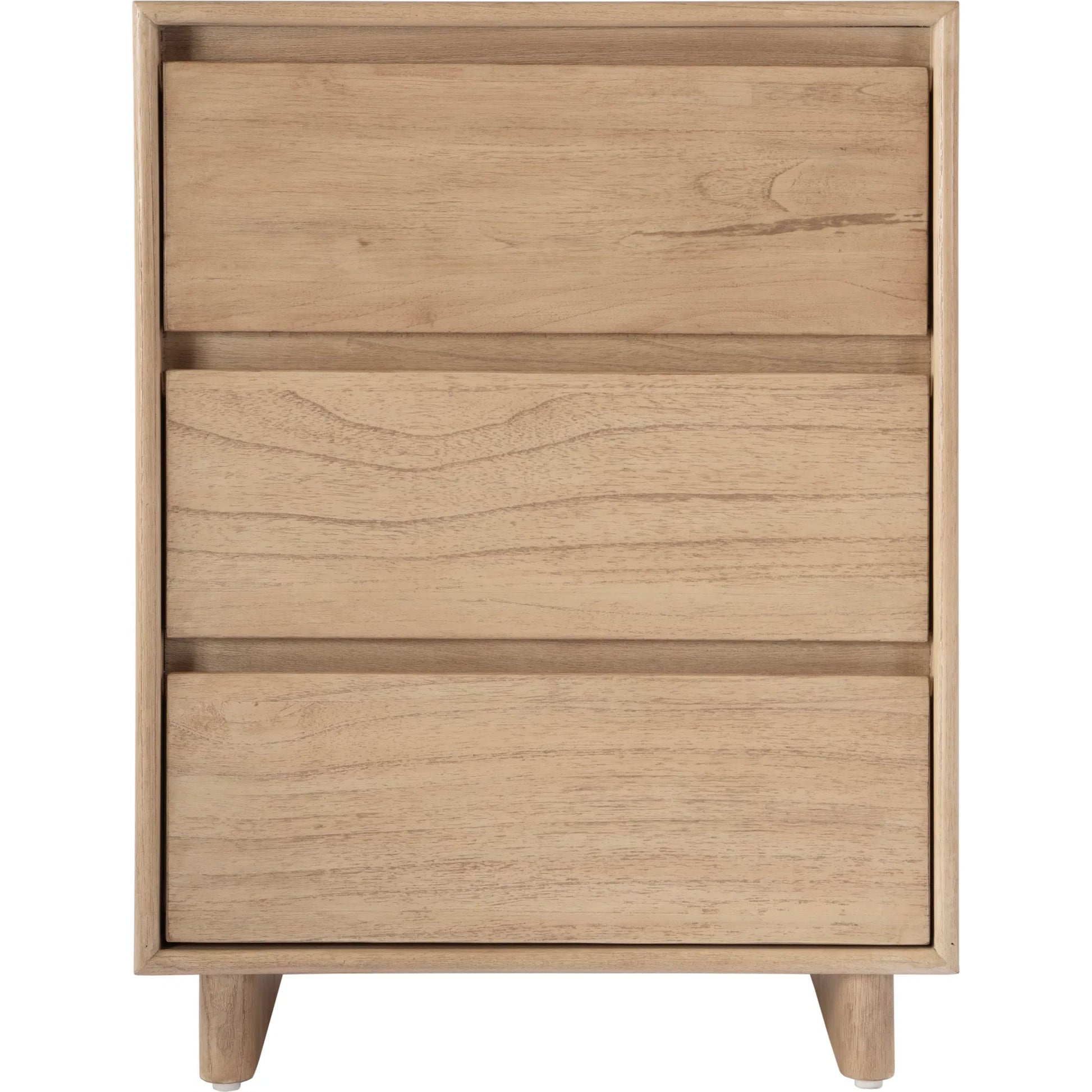Halmstad 3 Drawer Narrow Nightstand by Butler Specialty Company in light brown. Made from mdf: 50%, mindi wood: 40%, mindi veneers: 10% in a unique style.