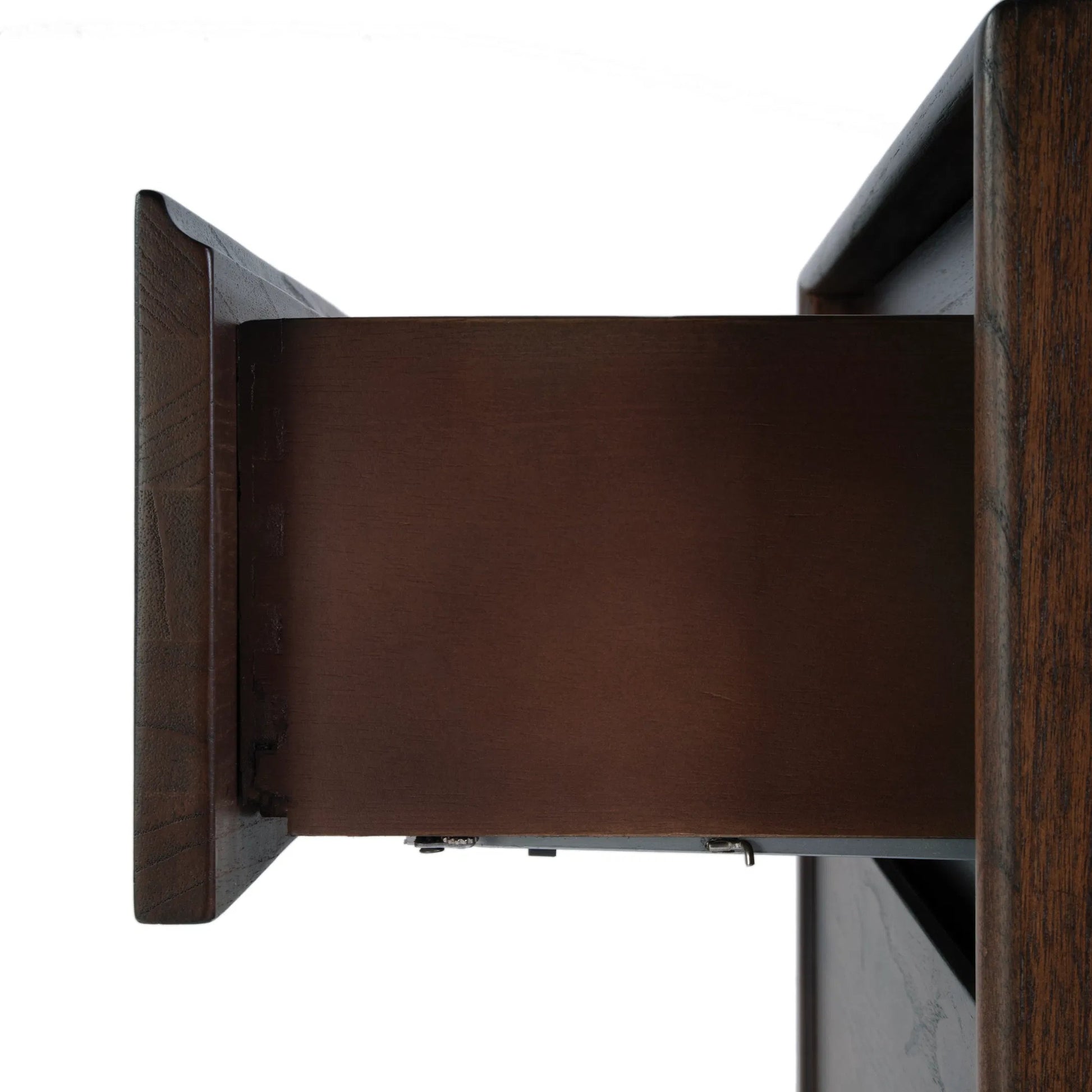 Halmstad Wood Panel 3-Drawer Nightstand by Butler Specialty Company in brown. Made from mdf, mindi wood and mindi veneers in a unique style.