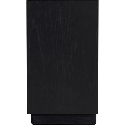 Halmstad 3-Dawer Nightstand by Butler Specialty Company in black. Made from mdf, mindi wood and mindi veneers in a unique style.