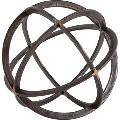 Galenna II Circular Decorative Orb by Mercana in black. Made from unique in a modern style.
