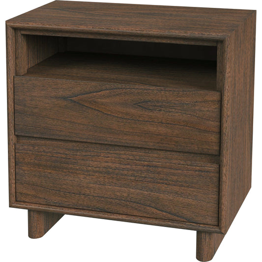 Halmstad Nightstand by Butler Specialty Company in walnut. Made from mindi wood, mdf, mindi veneer in a modern style.