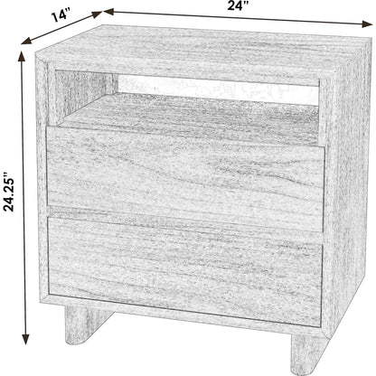 Halmstad 2 Drawer Nightstand by Butler Specialty Company. Made from mdf: 50%, mindi solids: 40%, mindi veneer: 10% in a unique style.