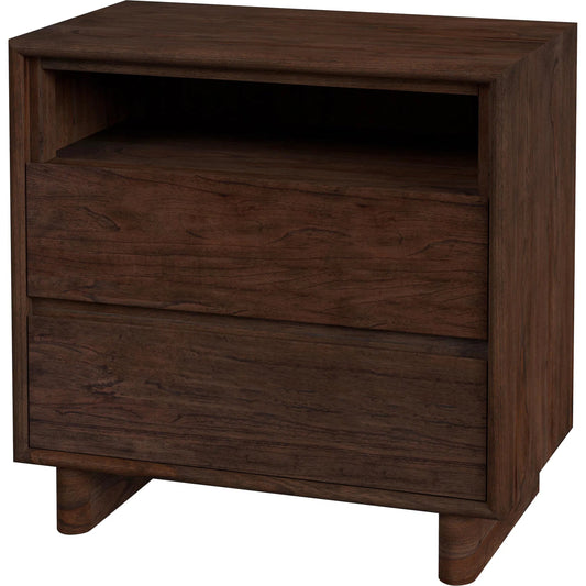 Halmstad Nightstand by Butler Specialty Company in brown. Made from mdf, mindi solids, mindi veneer in a unique style.
