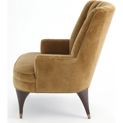 Duncan Chair by Global Views. Made from rubberwood, wood, fabric, 100% cotton velvet made in usa, double rub: 50, 000 in a transitional style.