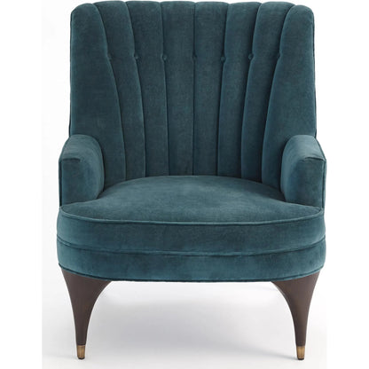 Duncan Chair by Global Views. Made from rubberwood, wood, fabric, 100% cotton velvet made in usa, double rub: 50, 000 in a transitional style.