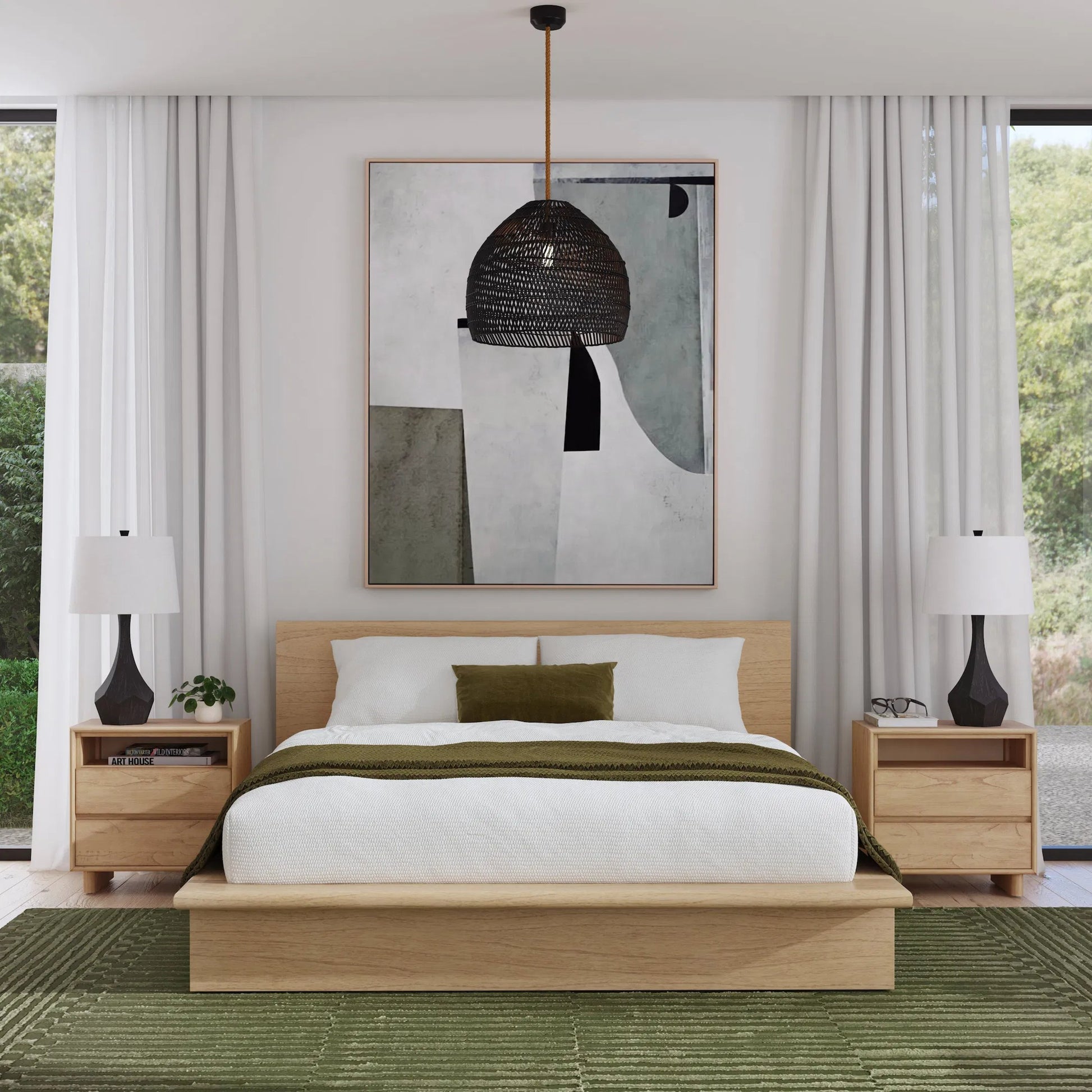 Halmstad Wood Platform Bed by Butler Specialty Company. Made from mindi wood, mdf, mindi veneer in a unique style.