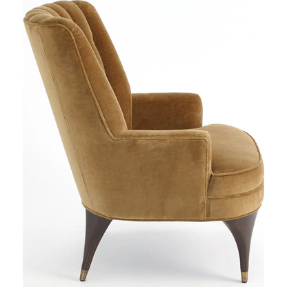 Duncan Chair by Global Views. Made from rubberwood, wood, fabric, 100% cotton velvet made in usa, double rub: 50, 000 in a transitional style.