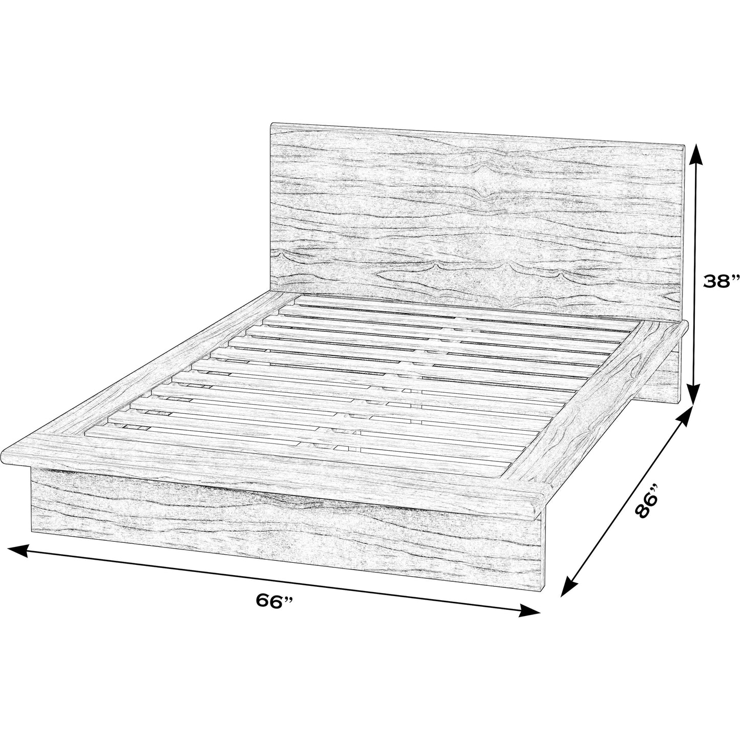 009 SI-2333948 | Additional Silo | Halmstad Wood Platform Bed by Butler Specialty Company. Made from mindi wood, mdf, mindi veneer in a transitional style.