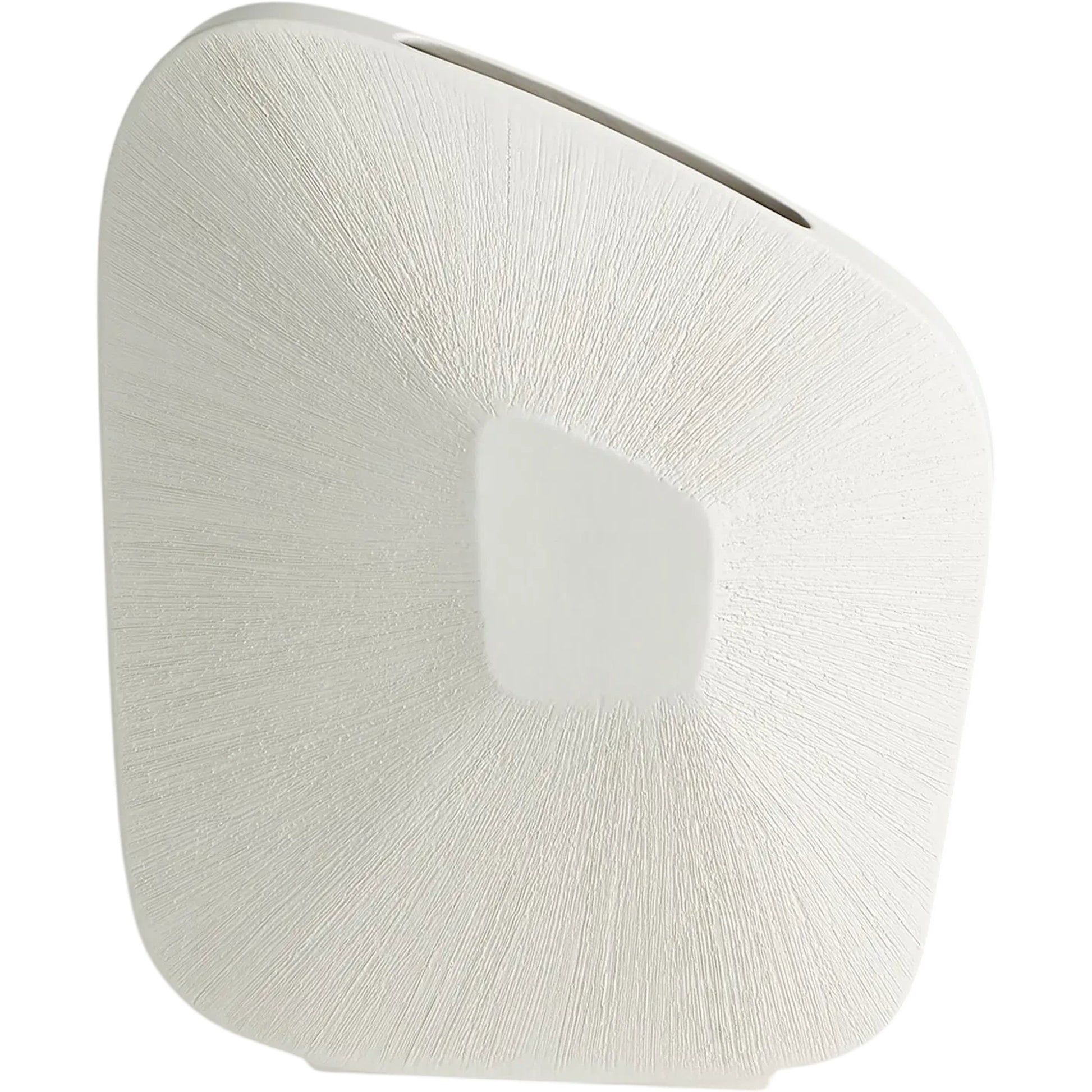 Offset Square Scratch Vase by Global Views. Made from ceramic in a modern style.