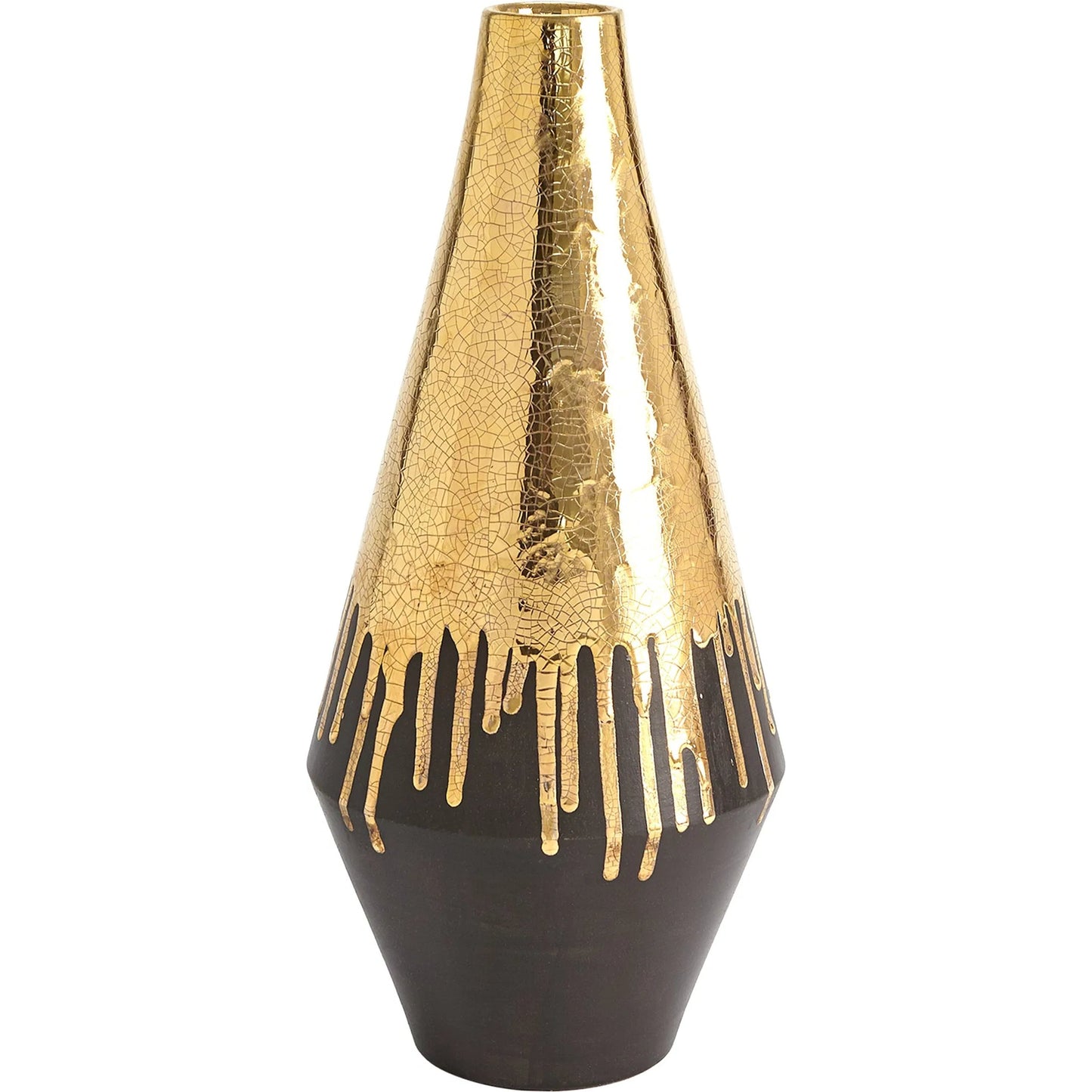 001 SI-2323702 | Primary Silo | Gold Drip Vase by Global Views in gold. Made from unique in a modern style.
