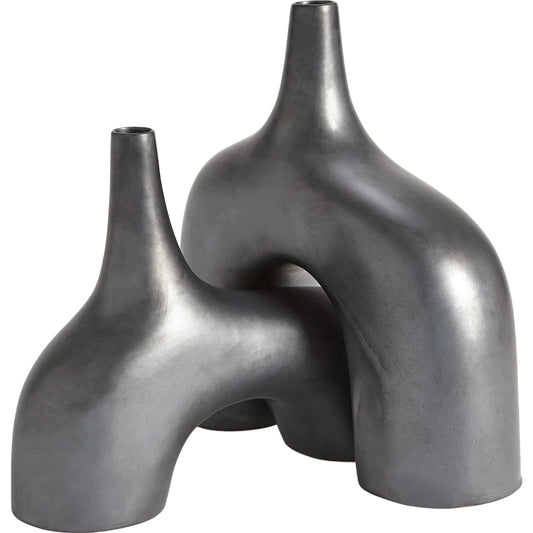 001 SI-2324497,SI-2324498 | Primary Silo | Stretch Vase by Global Views in black. Made from unique in a unique style.