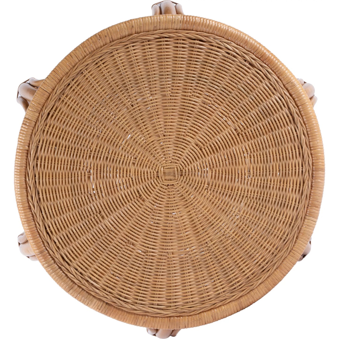 006 SI-2324931 | Closeup | Savannah Round Woven Rattan End Table by Butler Specialty Company in natural. Made from rattan in a rustic style.