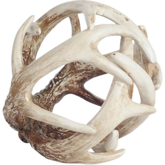 Ramus I Brown Antler Shaped Decorative Orb Ball by Mercana. Made from unique in a modern style.