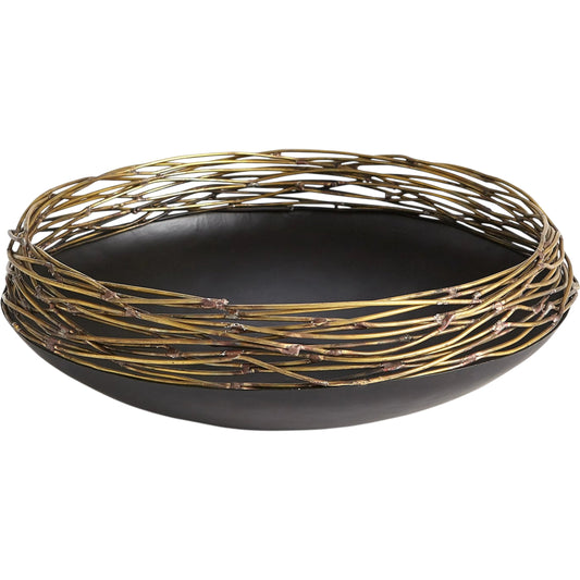 Nest Bowl by Global Views in brown and brass. Made from unique in a unique style.