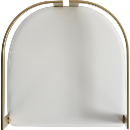 Clarence Bar Height Stool by Butler Specialty Company. Made from stainless steel, plyboard, foam, faux leather in a modern style.